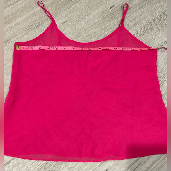 Sheer bright pink flowy camisole tank size small - Picture 5 of 8